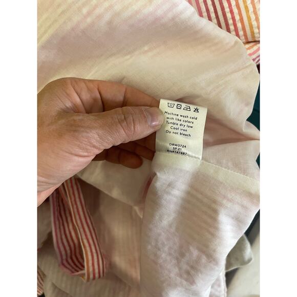 New Draper James Wrap Dress Womens 2 Reba Stripe Seersucker Multicolor MSRP$135 - Picture 6 of 6